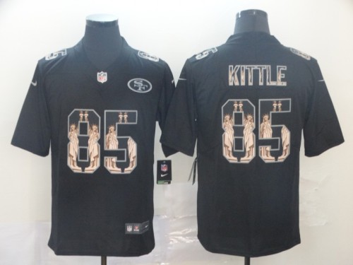 San Francisco 49ers 85 KITTLE Black Statue of Liberty Limited Jersey