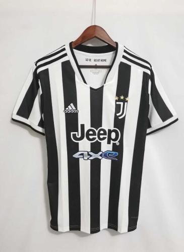 Fans Version 2021-2022 Juventus Home Black/White Soccer Jersey