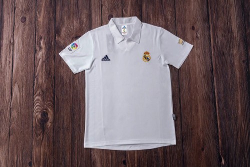 Retro Jersey 2002 Real Madrid 100 Years Version White Soccer Jersey