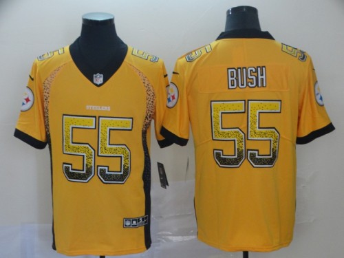 Pittsburgh Steelers #55 BUSH Yellow NFL Jersey