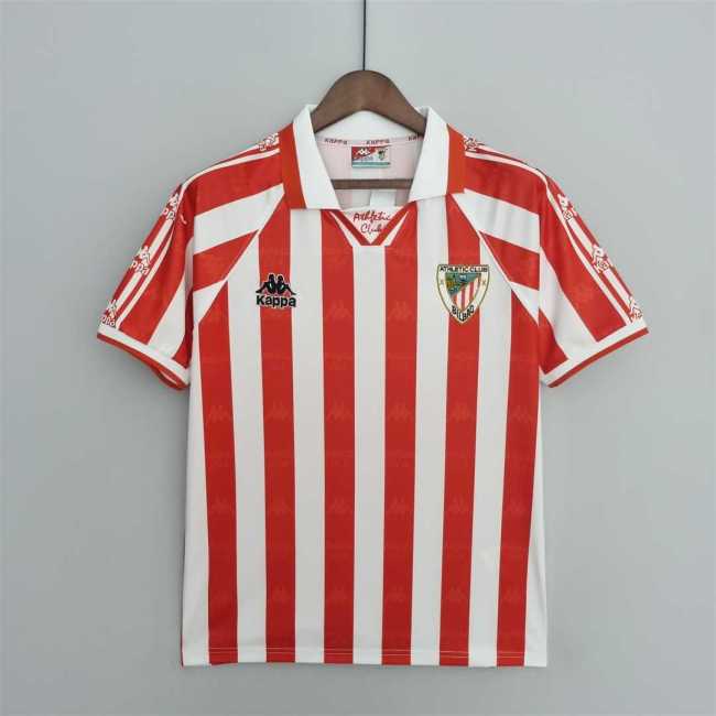 Retro Jersey 1995-1997 Athletic Bilbao Home Soccer Jersey Vintage Football Shirt
