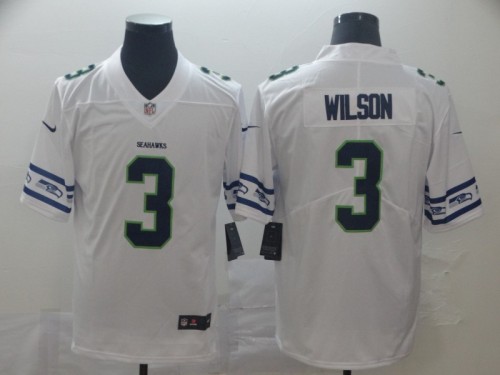 Seattle Seahawks 3 Russell Wilson White Team Logos Fashion Vapor Limited Jersey