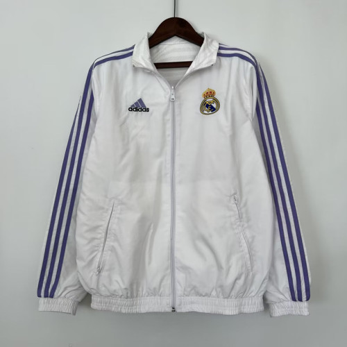 2023-2024 Real Madrid White Soccer Reversible Jacket