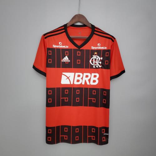 Classic Version Flamengo Red/Black Soccer Jersey