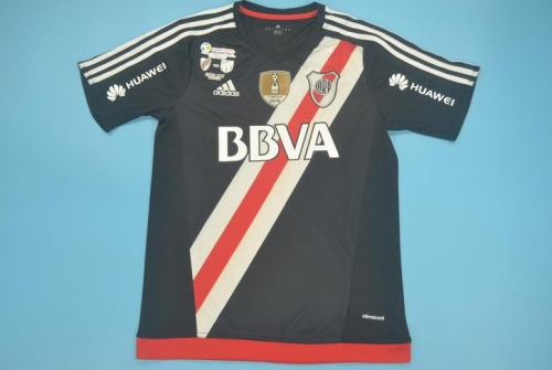 with All Patches Retro Jersey 2016-2017 River Plate Away Black Soccer Jersey