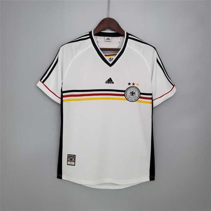Retro Jersey Germany 1998 Home White Vintage Soccer Jersey
