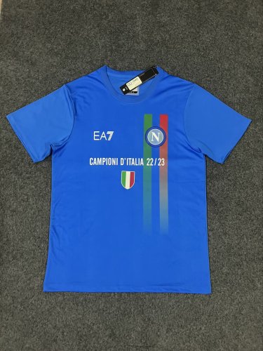 Fans Version 2023-2024 Napoli Blue Champion Soccer Jersey