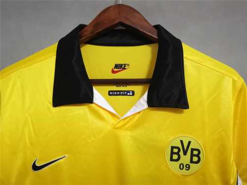 Retro Jersey 1998 Borussia Dortmund Home Soccer Jersey BVB Vintage Football Shirt