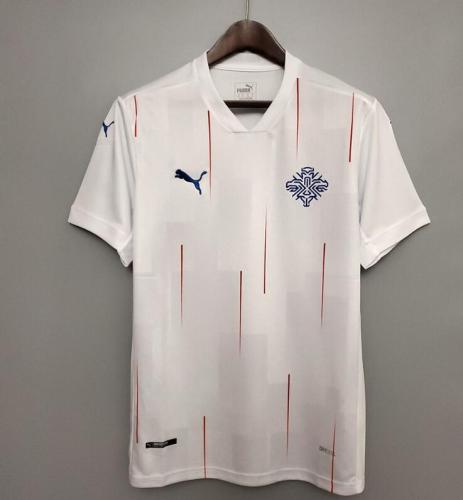 2020 Fans Version Iceland Away White Soccer Jersey