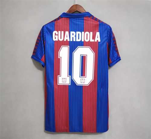 Retro Jersey 1990-1991 Barcelona GUARDIOLA 10 Home Soccer Jersey