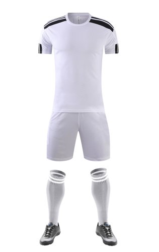 DLS-X923 DIY Custom Blank Uniforms White Soccer Jersey Shorts