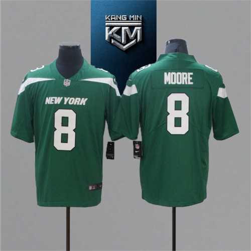 2021 Jets 8 MOORE GREEN NFL Jersey S-XXL GREEN Font