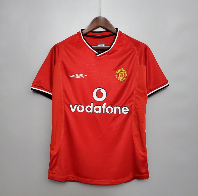 Retro Jersey  2000-2001 Manchester United Home Red Soccer Jersey