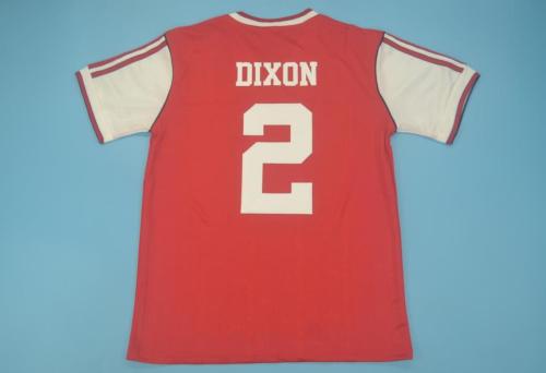 Retro Jersey Arsenal 1986-1988 Home DIXON # 2 Red Soccer Jersey