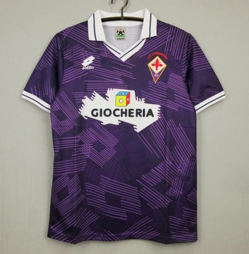 Retro Jersey 1991-1992 Fiorentina Home Puple Soccer Jersey