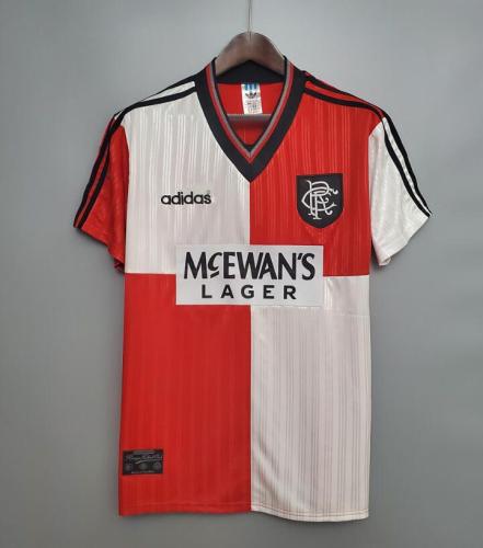 Retro Jersey 1995-1996 Rangers Away Red/White Soccer Jersey
