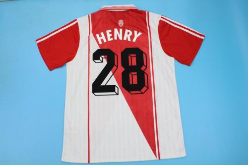 Retro Jersey 1996-1997 AS Monaco 28 HENRY Home Soccer Jersey