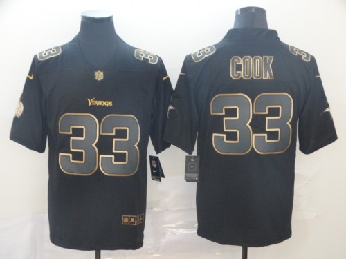 Minnesota Vikings 33 Dalvin Cook 2019 Black Gold NFL Jersey