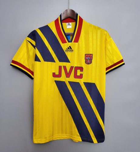 Retro Jersey 1993-1994 Arsenal Away Yellow Soccer Jersey