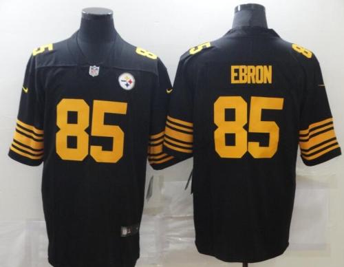Steelers 85 Eric Ebron Black/Yellow Vapor Untouchable Limited Jersey