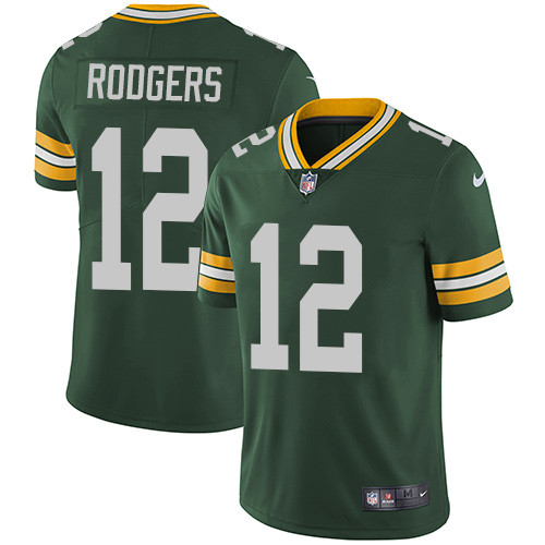 Green Bay Packers #12 RODGERS Green NFL Legend Jersey