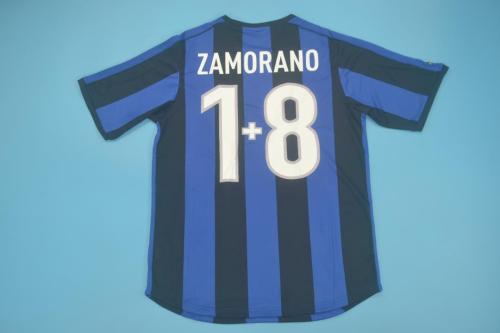 Retro Jersey 1999-2000 Inter Milan 1+8 ZAMORANO Home Soccer Jersey