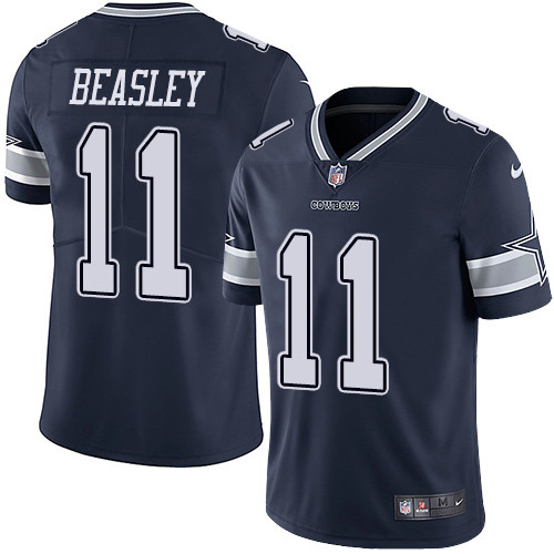 Dallas Cowboys #11BEASLEY Navy NFL Legend Jersey