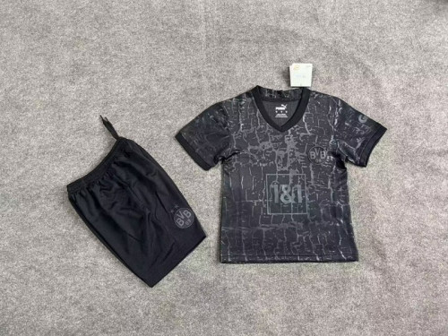 Youth Uniform Kids Kit 2023-2024 BVB Special Black Soccer Jersey Shorts