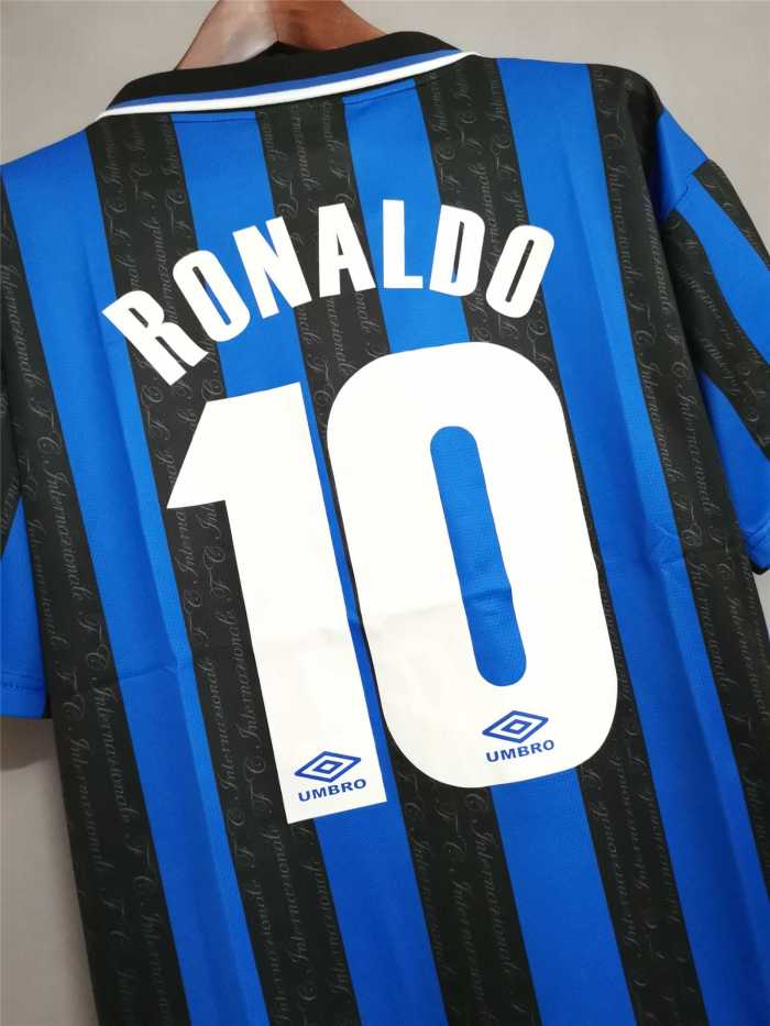 Retro Jersey 1997-1998 Inter Ronaldo 10 Home Soccer Jersey