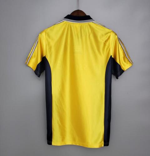Retro Jersey Marseille 1998-1999 Away Yellow Soccer Jersey Vintage Football Shirt