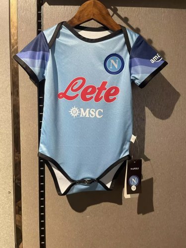 baby cloth 2023-2024 Napoli Home Soccer Jersey baby Onesies