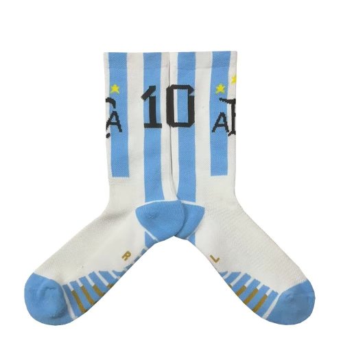 with 3 Stars 2022 Argentina Messi 10 Soccer Socks