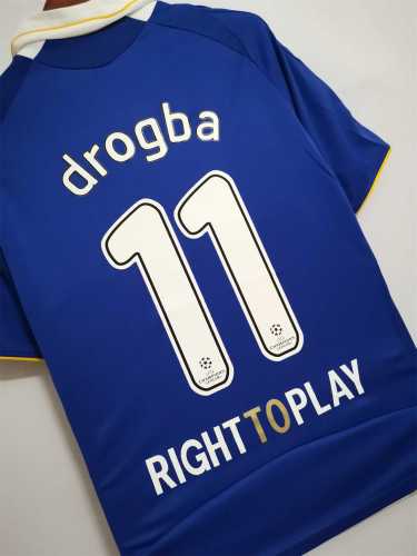with UCL Patch Retro Jersey 2008-2009 Chelsea drogba 11 Champions League Home Soccer Jersey