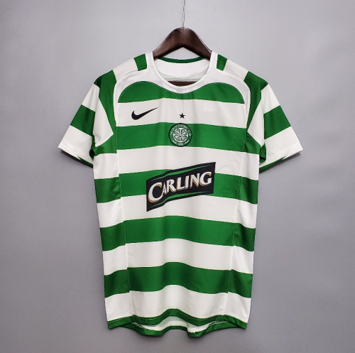 Retro Jersey 2005-2006 Celtic Home White/Green Soccer Jersey