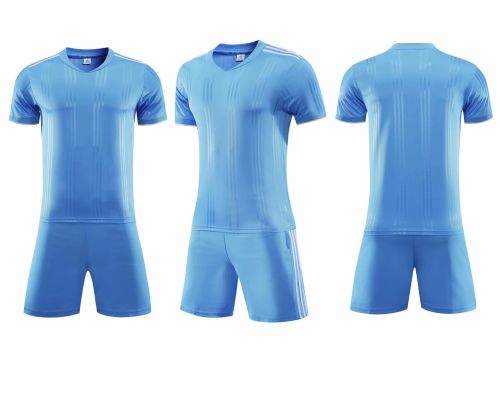 XTD-SJ-203  Light Blue  Soccer Uniform  Adult Uniform Soccer Jersey Shorts