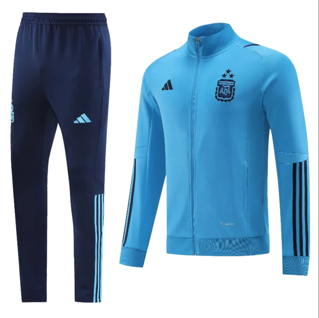 with 3 Stars 2022-2023 Argentina Blue Soccer Jacket and Pants