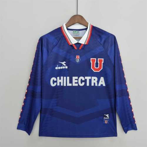 Long Sleeve Retro Jersey 1996 Universidad de Chile Home Soccer Jersey