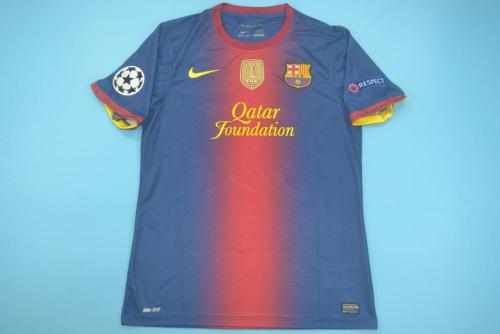 with UCL+Front Patch Retro Jersey 2012-2013 Barcelona Home Soccer Jersey