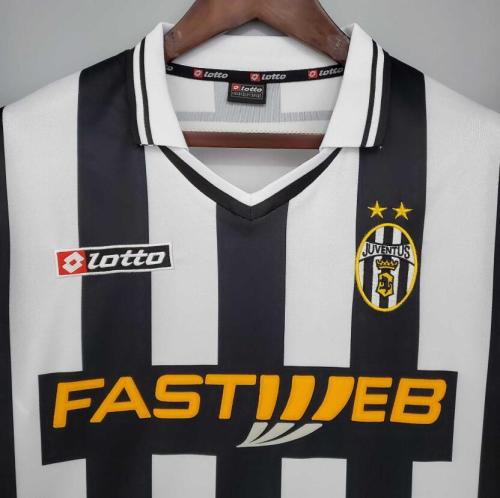 Retro Jersey 2001-2002 Juventus Home White/Black Soccer Jersey Vintage Football Shirt