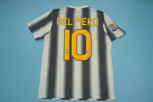 with Serie A Patch Retro Jersey 2011-2012 Juventus DEL PIERO 10 Home Soccer Jersey