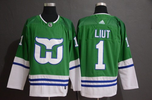 Hartford Whalers #1 LIUT Green NHL Hockey Jersey