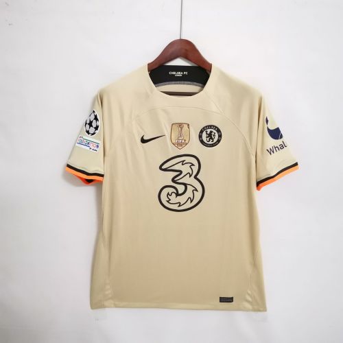 with Gold FIFA Club WorldCup+UCL Patch Fans Version 2022-2023 Chelsea 3rd Away Soccer Jersey
