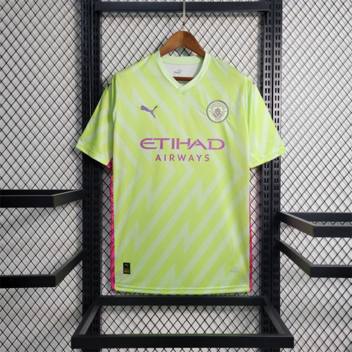 Fan Version 2023-2024 Manchester City Yellow Goalkeeper Soccer Jersey Man City Football Shirt
