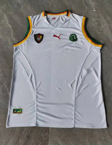 Retro Jersey 2002 Cameroon Away White Soccer Jersey