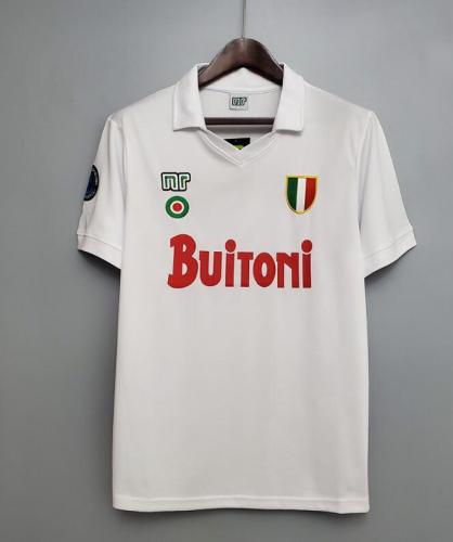 Retro Jersey 1987-1988 Napoli Away White Soccer Jersey
