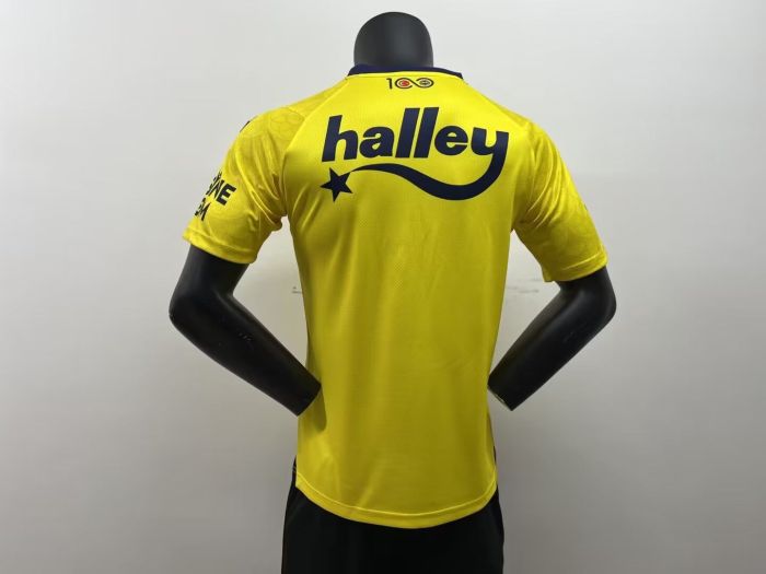 Fan Version 2023-2024 Fenerbahce Away Yellow Soccer Jersey