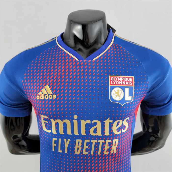 Player Version 2022-2023 Olympique Lyonnais 4th Away Soccer Jersey