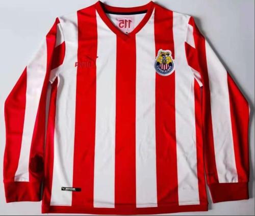 Long Sleeve Chivas 115th Anniversary Edition Home Soccer Jersey