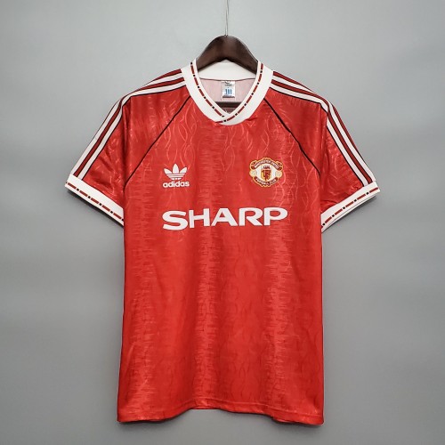 Retro Jersey 1990-1992 Manchester United Home Soccer Jersey Vintage Football Shirt