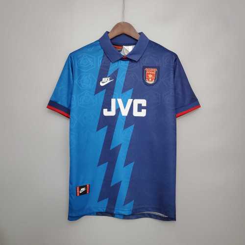 Retro Jersey 1995-1996 Arsenal Away Blue Soccer Jersey Vintage Football Shirt